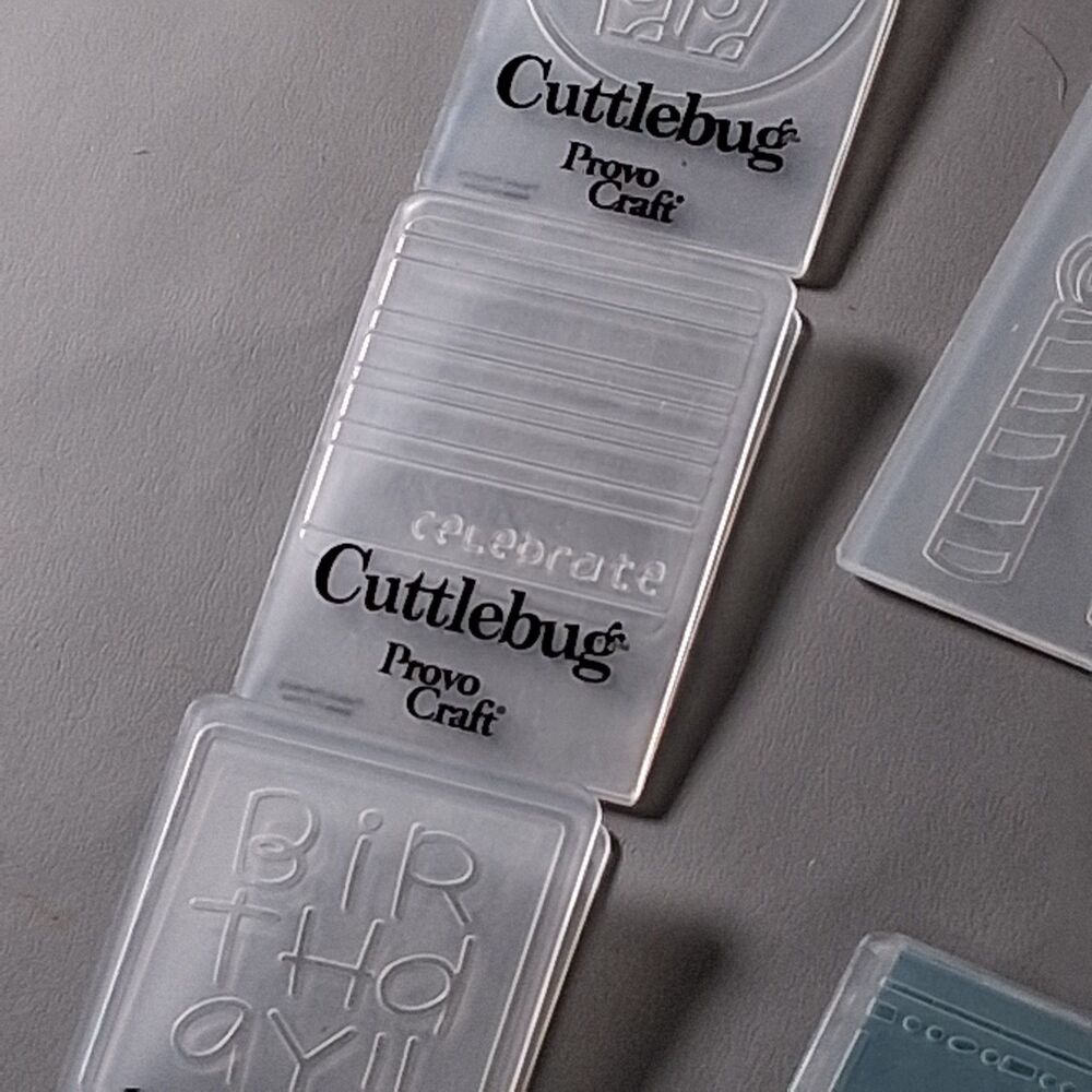 Lot of 9 Sizzix Cuttlebug Darice Embossing Folders Sweet Baby Birthday Scrapbook - Picture 9 of 11
